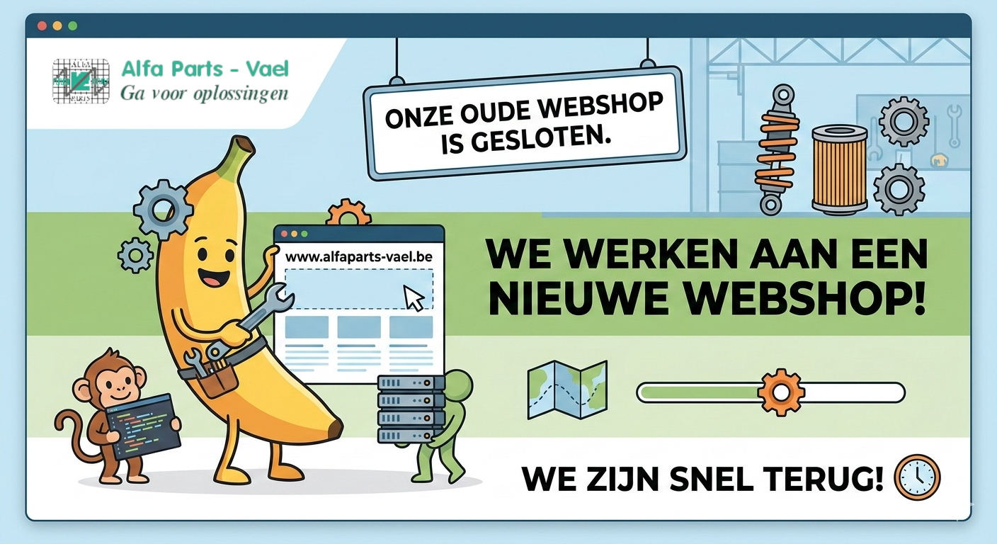 Alfa Parts - Vael: Nieuwe webshop in aanbouw